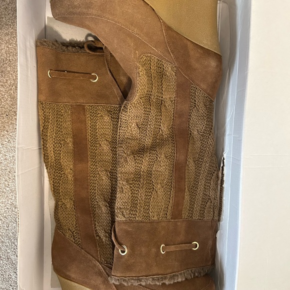 Colin Stuart Knee High Wedge Boot - Picture 4 of 5